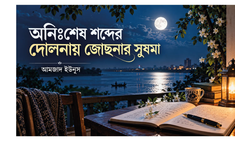 অনিঃশেষ শব্দের দোলনায় জোছনার সুষমা